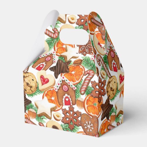 Orange Spice Christmas Cookies and Candy  Favor Boxes