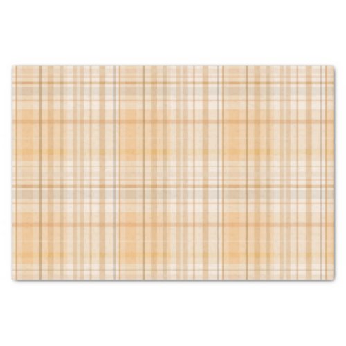 Orange Spice Tartan Plaid Pattern Print Tissue Paper