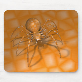Orange Spider Mouse Pad