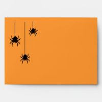 Orange Spiders and Lace Invitation Envelope