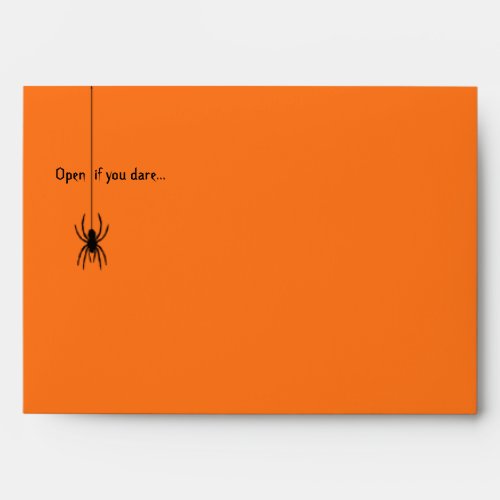 Orange Spiders Halloween Custom Envelope