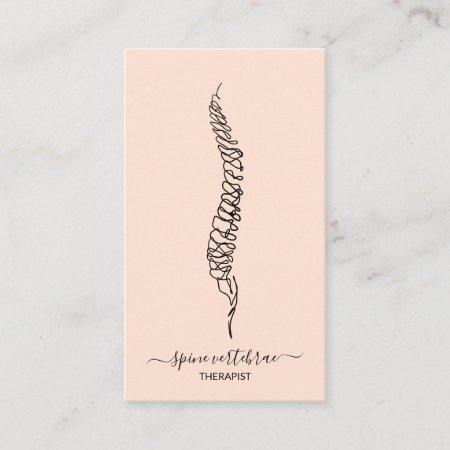 Orange Spine Vertebrae Orthopedic Doctor Business Card
