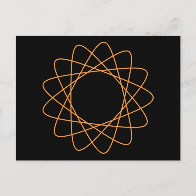 Orange Spirograph Postcard (Front)
