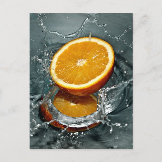 Orange Splash custom postcards (Front)