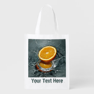 Orange Splash custom reusable bag