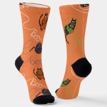 Orange Spooky "Boo-tifully Tangled Kitty Halloween