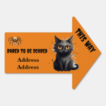 Orange Spooky Halloween Yard Sign