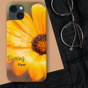 Orange Spring Flash African Daisy Photo Custom iPhone 13 Case