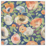 Orange Spring Flowers Fabric