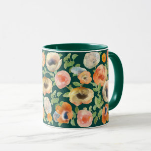 Orange Spring Flowers Mug