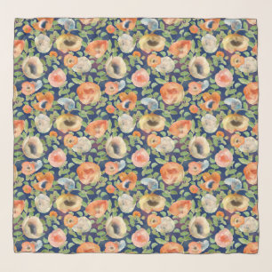 Orange Spring Flowers Scarf