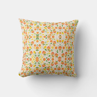 Orange Spritz Pattern Summer Cocktails Italian Ape Throw Pillow