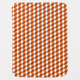 Orange Square: Abstract Vintage Background Baby Blanket