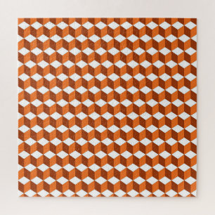 Orange Square: Abstract Vintage Background Jigsaw Puzzle