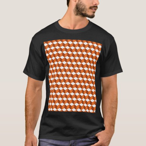 Orange Square Abstract Vintage Background T_Shirt