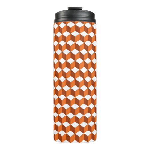 Orange Square Abstract Vintage Background Thermal Tumbler