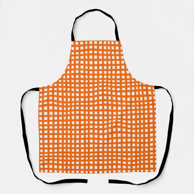 Orange square mesh grid  apron (Front)
