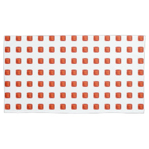 Orange Square Pattern Pillow Case