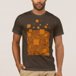 Orange Squares Chemistry Abstract Pattern Sci Fi T-shirt at Zazzle