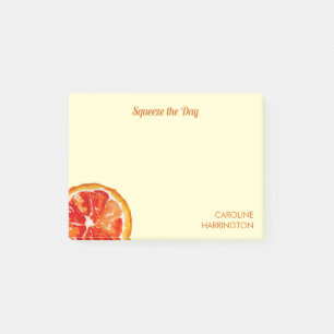 Orange Squeeze the Day Cute Inspirational Citrus Post-it Notes
