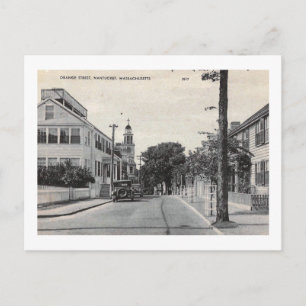 Orange St, Nantucket, Massachusetts Vintage Postcard