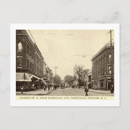 Orange St Newark New Jersey Vintage Postcard