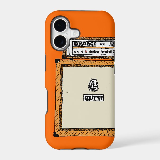 Orange Stack Iphone Case (Back)