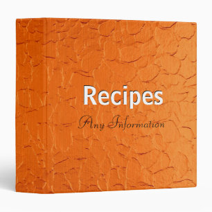 Orange stainless steel metal Recipes binders