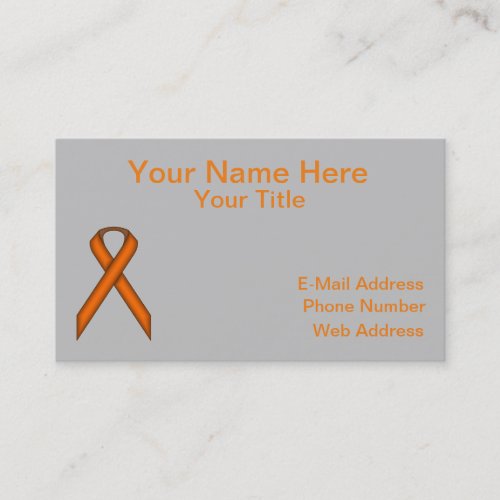 Orange Standard Ribbon Business Card
