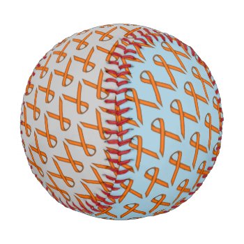 Orange Standard Ribbon By Kenneth Yoncich Baseball by KennethYoncich at Zazzle