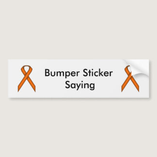 Orange Standard Ribbon by Kenneth Yoncich Bumper Sticker