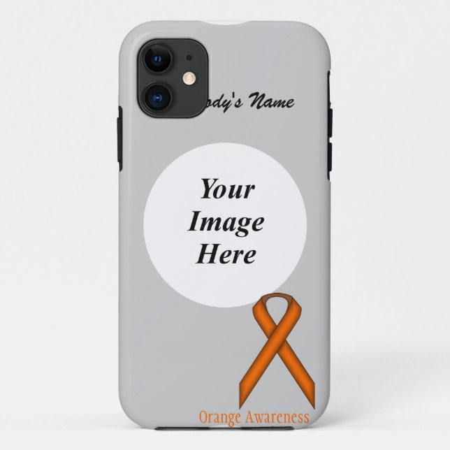 Orange Standard Ribbon by Kenneth Yoncich Case-Mate iPhone Case (Back)