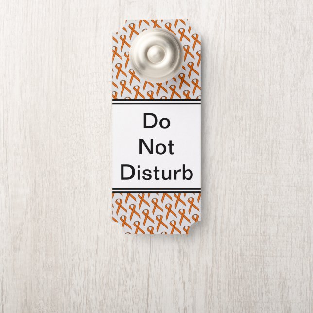 Orange Standard Ribbon by Kenneth Yoncich Door Hanger (On Knob)