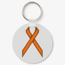 Orange Standard Ribbon by Kenneth Yoncich Keychain