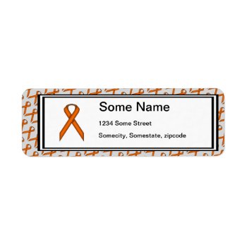 Orange Standard Ribbon By Kenneth Yoncich Label by KennethYoncich at Zazzle
