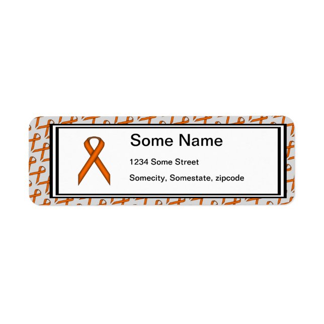 Orange Standard Ribbon by Kenneth Yoncich Label (Front)