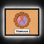 Orange Standard Ribbon by Kenneth Yoncich LED Sign (Front)