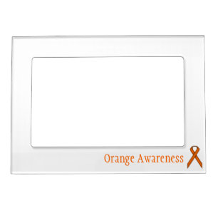 Orange Standard Ribbon by Kenneth Yoncich Magnetic Picture Frame