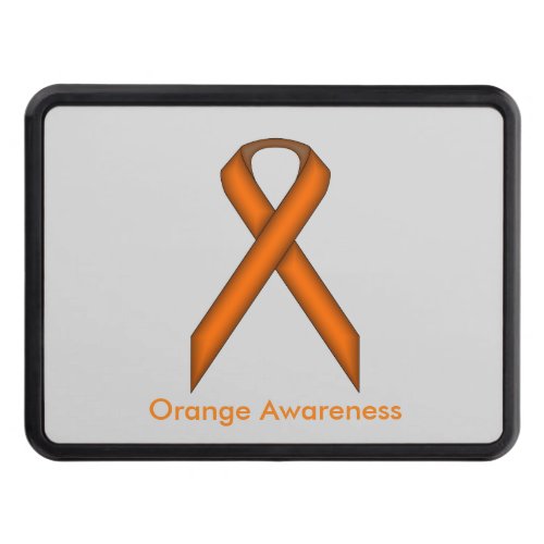 Orange Standard Ribbon by Kenneth Yoncich Trailer Hitch Cover