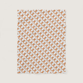 Orange Standard Ribbon Fleece Blanket
