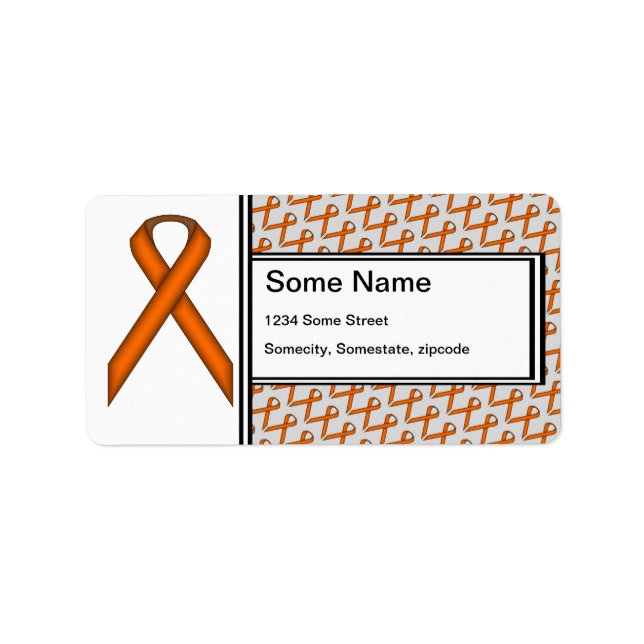 Orange Standard Ribbon Label (Front)