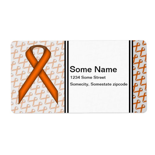 Orange Standard Ribbon Label