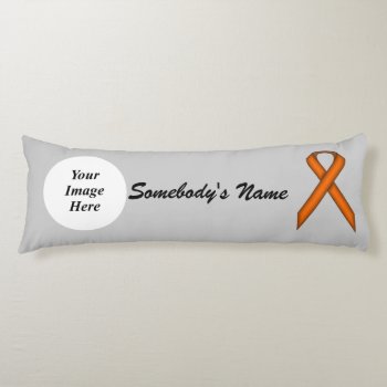 Orange Standard Ribbon Template By Kenneth Yoncich Body Pillow by KennethYoncich at Zazzle
