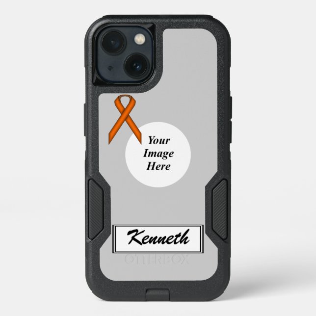 Orange Standard Ribbon Template by Kenneth Yoncich Otterbox iPhone Case (Back)