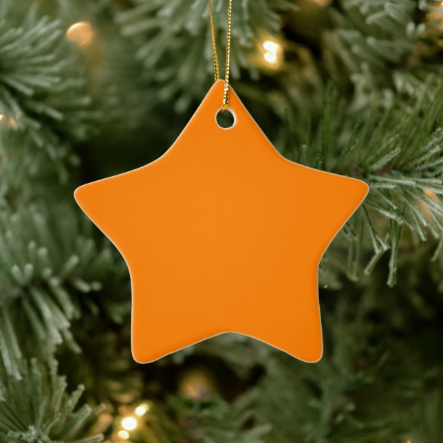 Orange Star Ceramic Ornament (Tree)