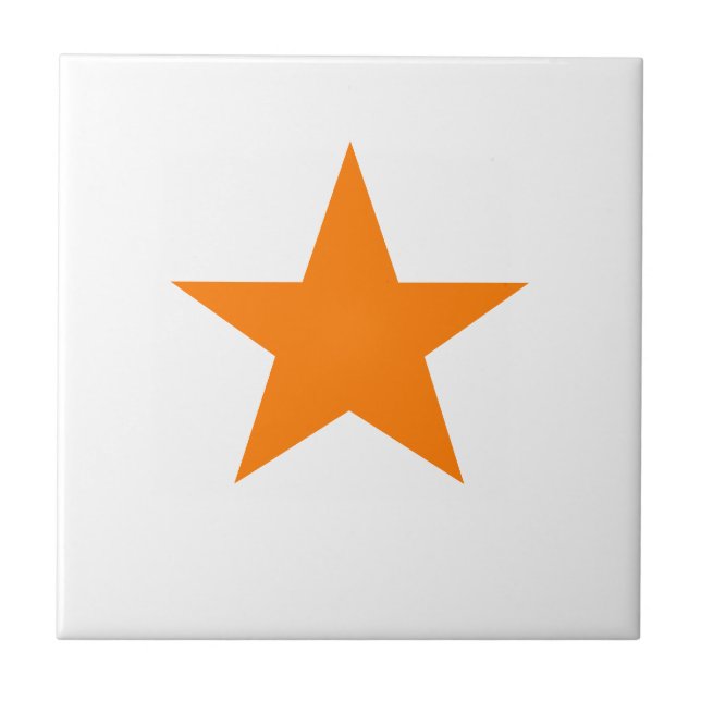 Orange Star Ceramic Tile (Front)
