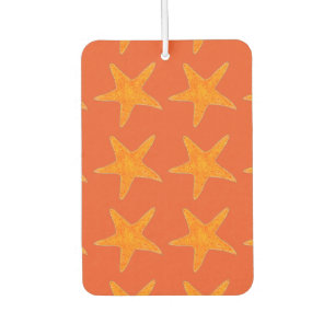 Orange Star Fish Starfish Ocean Beach Marine Life Car Air Freshener