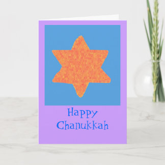 Orange Star of David, Chankukkah Card