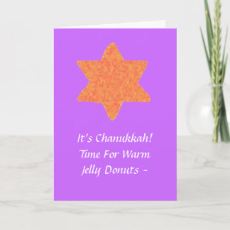 Orange Star of David, Chanukkah Card