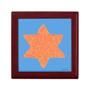 Orange Star of David keepsake box